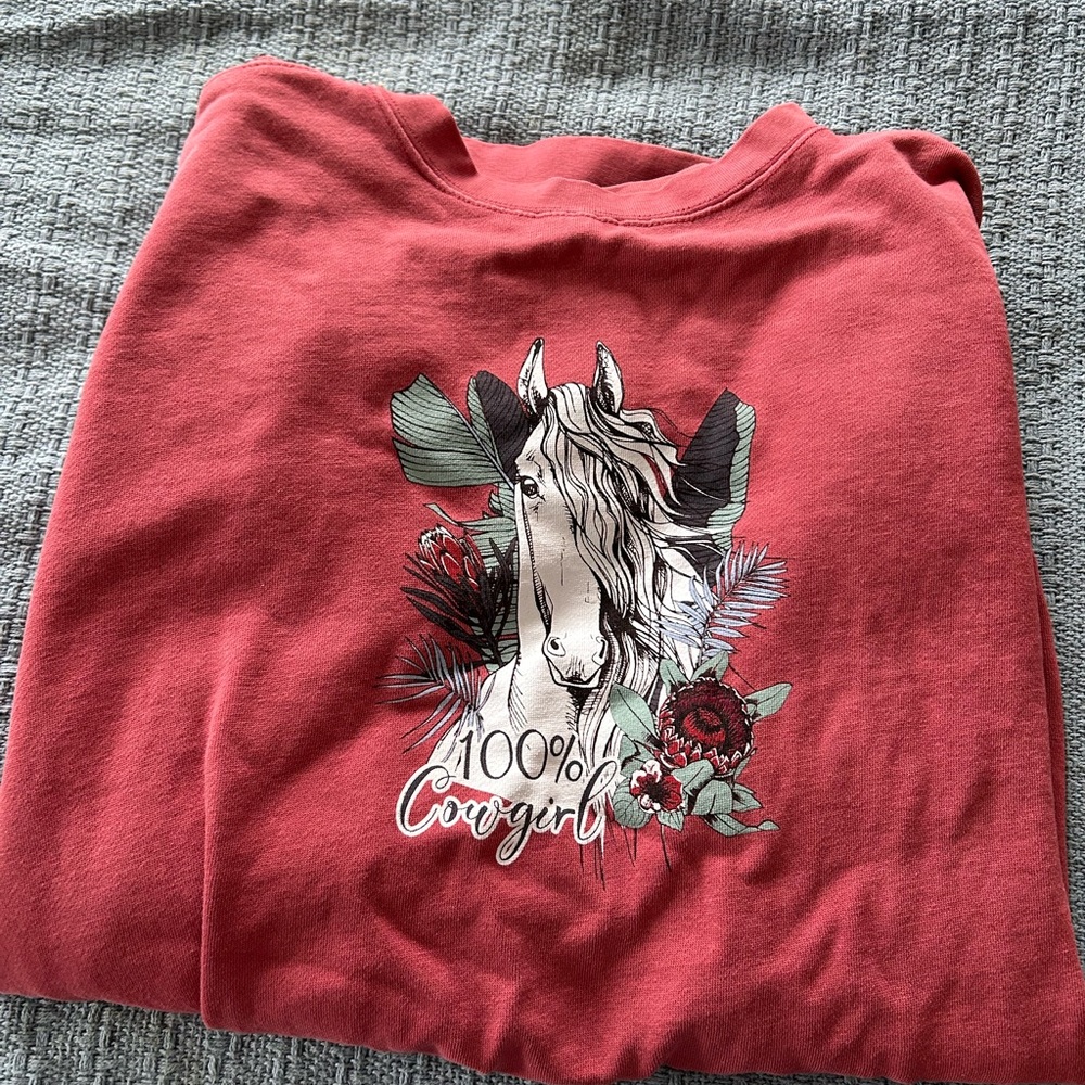 100% Cowgirl Kids Shirt - Red